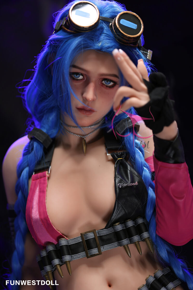 159cm A-cup Blaue Haare TPE doll